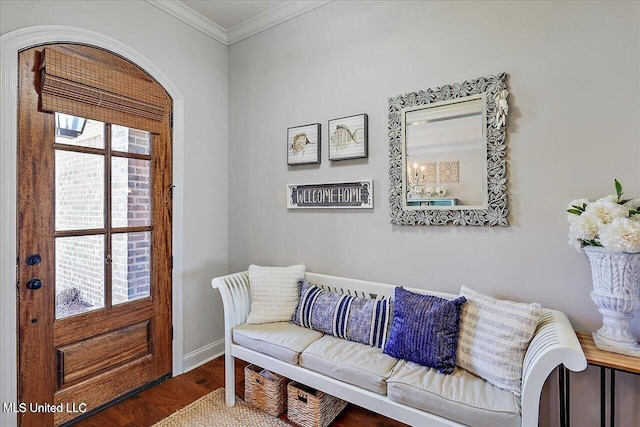 38 Savannah Cir, Brandon, MS 39047 - living room with crown molding and wood finished floors