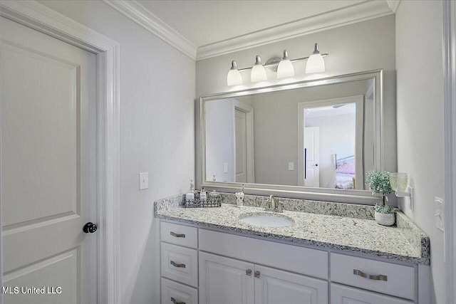 38 Savannah Cir, Brandon, MS 39047 - bathroom featuring vanity and crown molding