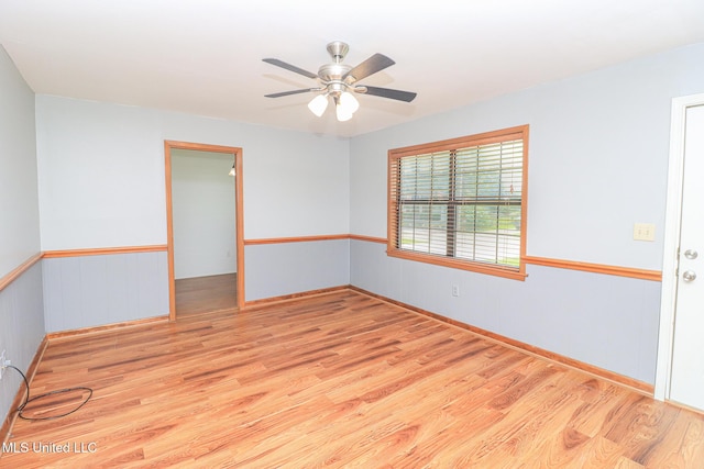 206 Oak Park Dr, Pearl, MS 39208 - spare room with wood finished floors and a ceiling fan