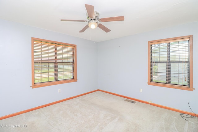 206 Oak Park Dr, Pearl, MS 39208 - spare room with carpet floors and ceiling fan