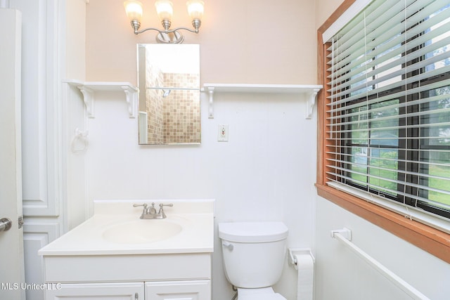 206 Oak Park Dr, Pearl, MS 39208 - bathroom featuring a chandelier and vanity