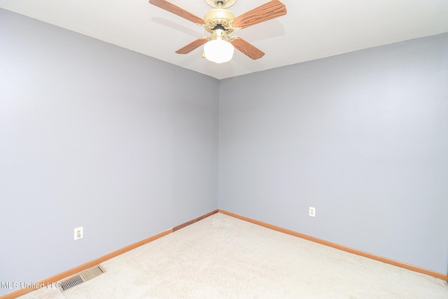 206 Oak Park Dr, Pearl, MS 39208 - spare room with light colored carpet and a ceiling fan