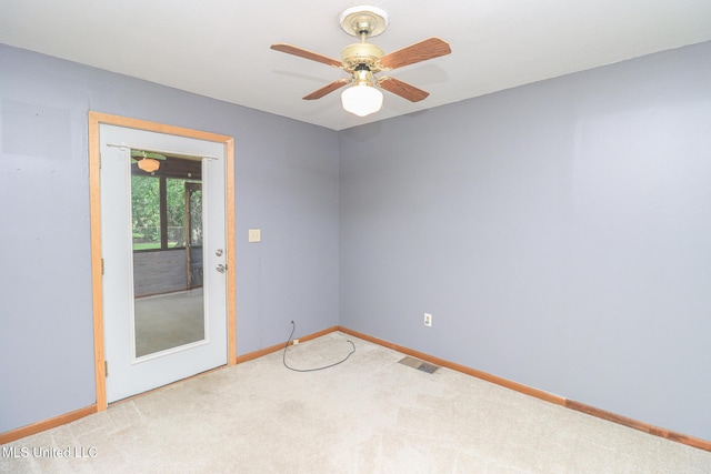 206 Oak Park Dr, Pearl, MS 39208 - carpeted spare room featuring a ceiling fan and baseboards