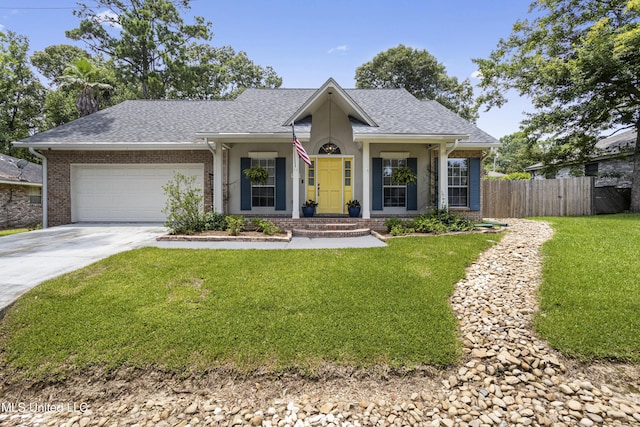 8839 Moanalua Way, Diamondhead, MS 39525 - single story home with a garage, roof with shingles, driveway, and brick siding