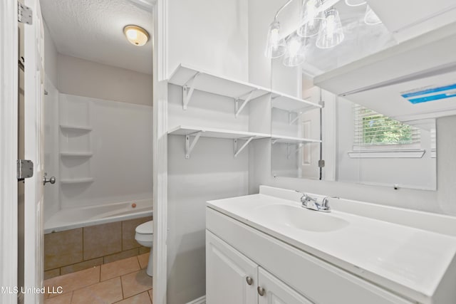 2607 Calle De Feliz St, Gautier, MS 39553 - full bathroom with vanity, tile patterned flooring, and shower / bath combination