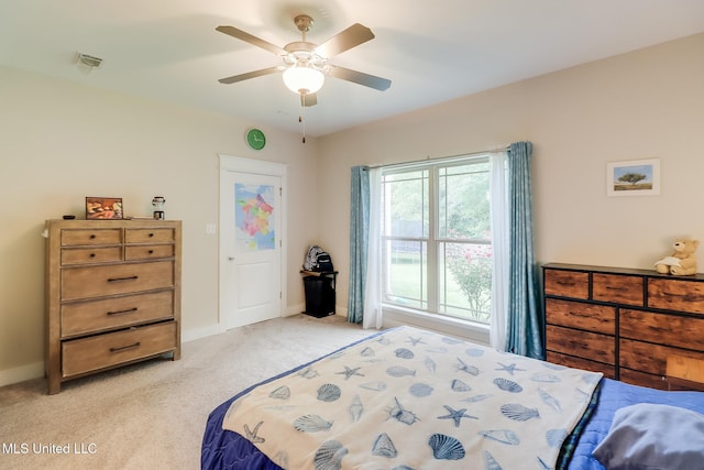 508 Dynsmore Pl, Long Beach, MS 39560 - bedroom with light carpet and a ceiling fan