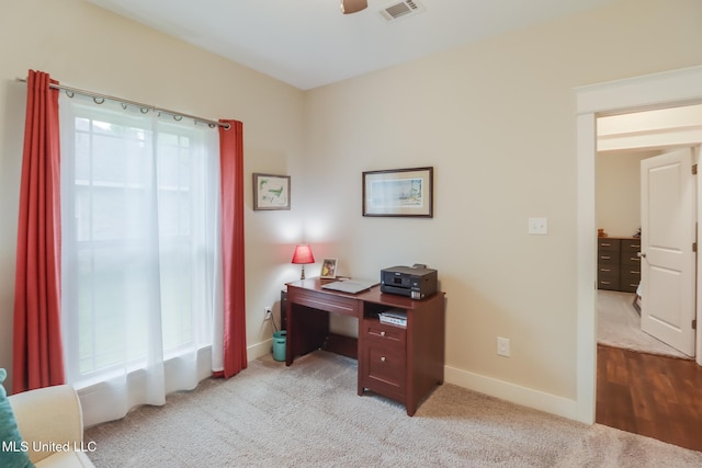 508 Dynsmore Pl, Long Beach, MS 39560 - office space featuring carpet and a ceiling fan