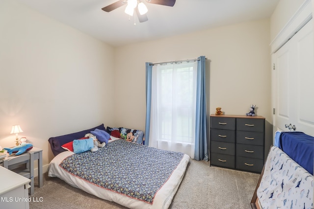 508 Dynsmore Pl, Long Beach, MS 39560 - bedroom featuring light colored carpet and ceiling fan