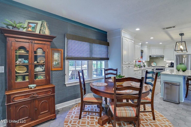 dining area with sink