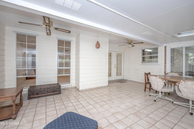 108 Water Oaks Cv, Ocean Springs, MS 39564 - view of patio / terrace featuring a ceiling fan, french doors, and outdoor dining area