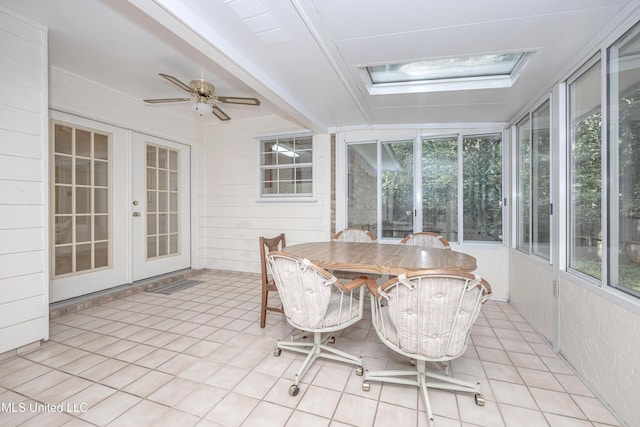 108 Water Oaks Cv, Ocean Springs, MS 39564 - sunroom with french doors and a skylight