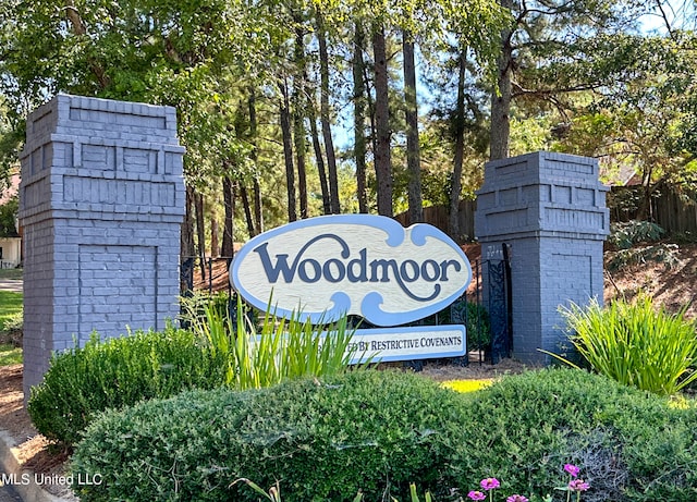 view of community sign