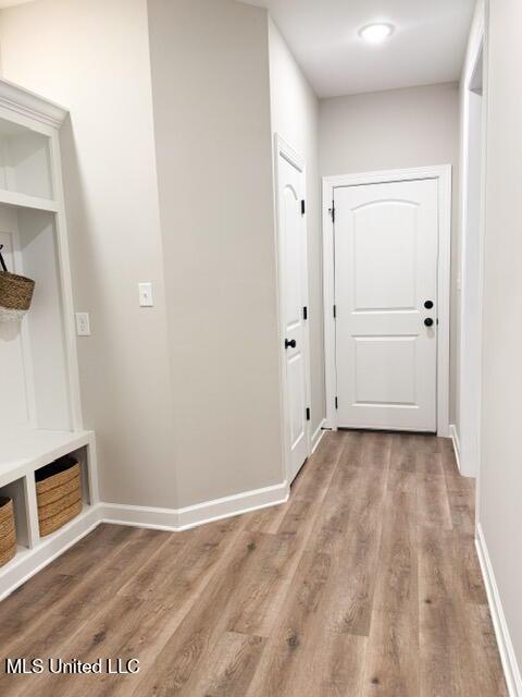 interior space featuring hardwood / wood-style flooring