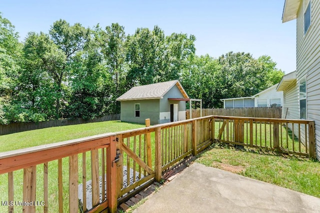 1585 Knoll Ct, Biloxi, MS 39532 - view of patio / terrace with an outbuilding