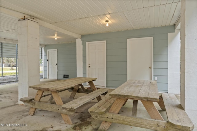 view of patio featuring outdoor dining space