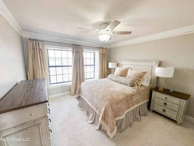122 Breakers Ln, Ridgeland, MS 39157 - bedroom featuring crown molding, light carpet, and baseboards