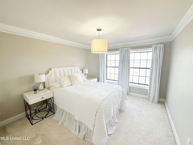 122 Breakers Ln, Ridgeland, MS 39157 - bedroom with crown molding, light carpet, and baseboards
