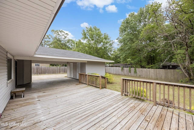 2389 Napoleon Ave, Pearl, MS 39208 - wooden deck with a fenced backyard