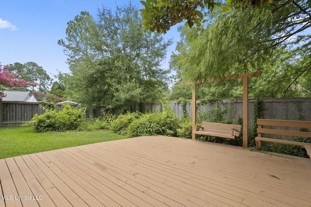 20 Peachtree Ln, Madison, MS 39110 - deck featuring a fenced backyard