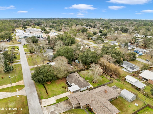 bird's eye view featuring a residential view