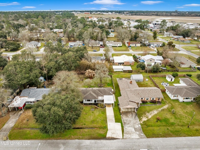 bird's eye view featuring a residential view