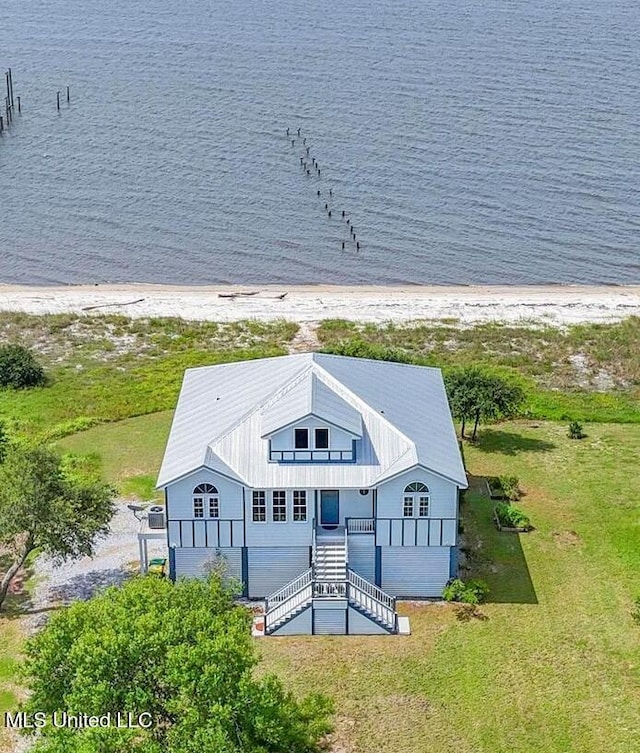 7101 Belle Fontaine Dr, Ocean Springs, MS 39564 - view from above of property featuring a large body of water