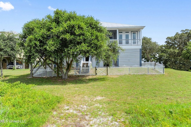 7101 Belle Fontaine Dr, Ocean Springs, MS 39564 - view of front of property featuring a metal roof