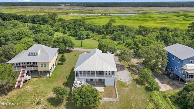 7101 Belle Fontaine Dr, Ocean Springs, MS 39564 - view from above of property featuring a large body of water and a local golf course