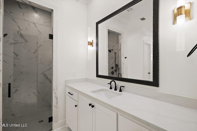 125 Water St, Madison, MS 39110 - bathroom featuring a marble finish shower and vanity