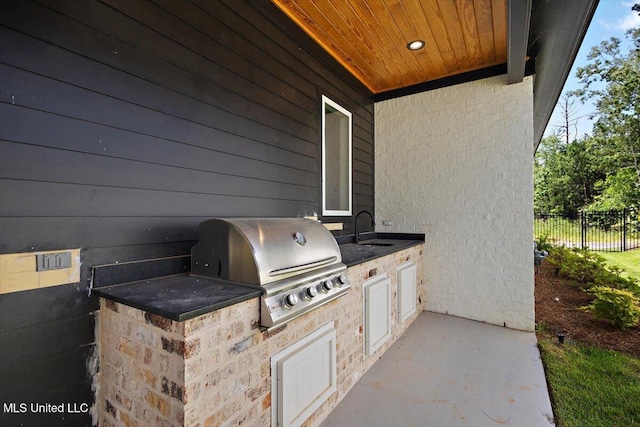 125 Water St, Madison, MS 39110 - view of patio with a sink and exterior kitchen