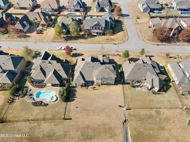 birds eye view of property featuring a residential view