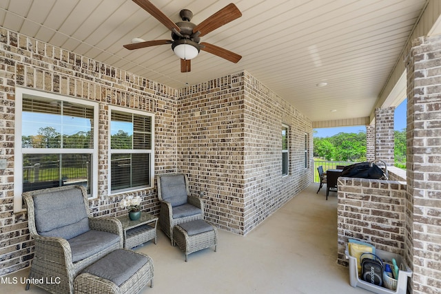 2918 Juliette Dr, Ocean Springs, MS 39564 - view of patio / terrace with a ceiling fan