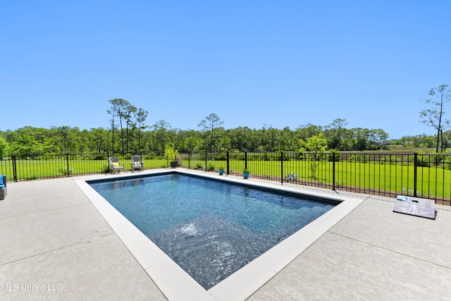 2918 Juliette Dr, Ocean Springs, MS 39564 - view of swimming pool featuring a patio and view of wooded area