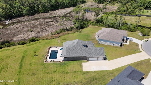 2918 Juliette Dr, Ocean Springs, MS 39564 - aerial view of property and surrounding area with a pool