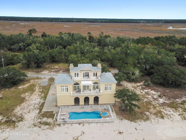 birds eye view of property