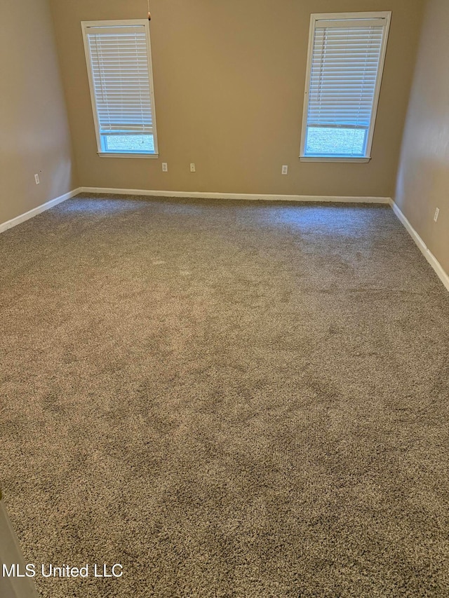 view of carpeted empty room