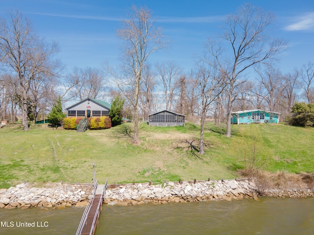 95 Nesting Site, Vicksburg, MS 39183 - view of yard featuring a water view and a sunroom