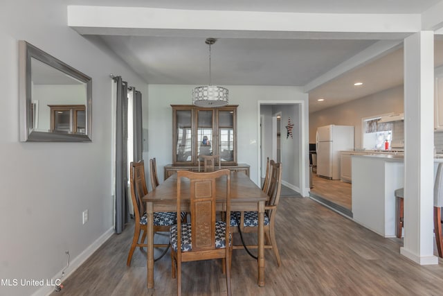 95 Nesting Site, Vicksburg, MS 39183 - dining area with recessed lighting, dark wood-type flooring, and baseboards