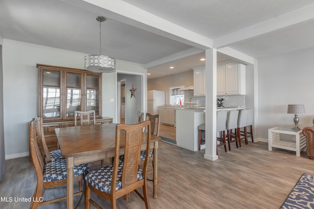 95 Nesting Site, Vicksburg, MS 39183 - dining space with recessed lighting, baseboards, and light wood finished floors