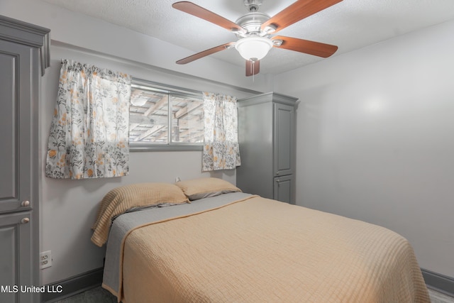95 Nesting Site, Vicksburg, MS 39183 - bedroom with a textured ceiling and a ceiling fan