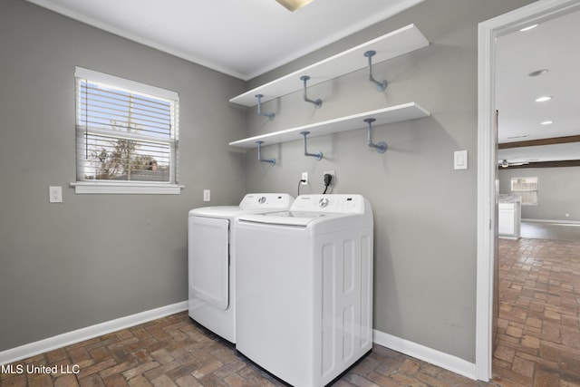 laundry area with washer and clothes dryer