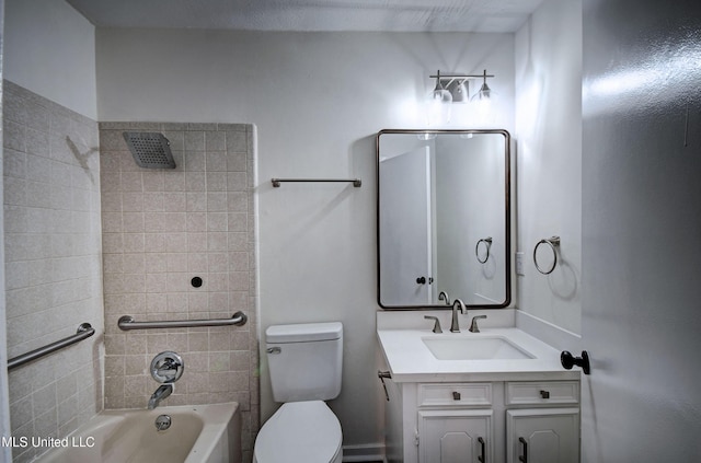 394 Woodcliff Dr, Jackson, MS 39212 - full bathroom with toilet, shower / bathing tub combination, and vanity