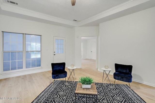 602 Hathaway Dr, Clinton, MS 39056 - living area with light wood-style flooring and crown molding