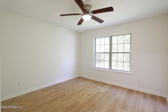 602 Hathaway Dr, Clinton, MS 39056 - empty room with light wood finished floors and ceiling fan