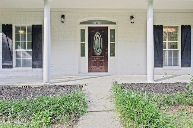 602 Hathaway Dr, Clinton, MS 39056 - entrance to property with covered porch and brick siding