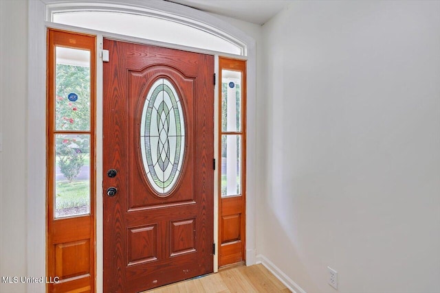 602 Hathaway Dr, Clinton, MS 39056 - entrance foyer with light wood-type flooring and baseboards