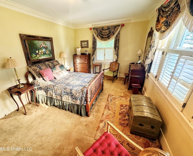 5010 Old Hwy 49, Clarksdale, MS 38614 - bedroom featuring multiple windows, crown molding, baseboards, and carpet floors