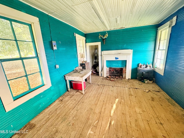 5010 Old Hwy 49, Clarksdale, MS 38614 - living room with hardwood / wood-style floors and a fireplace