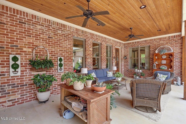 181 Ironwood Plantation Blvd, Madison, MS 39110 - view of patio with ceiling fan and an outdoor hangout area