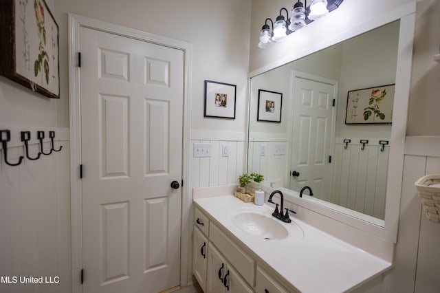 bathroom featuring vanity